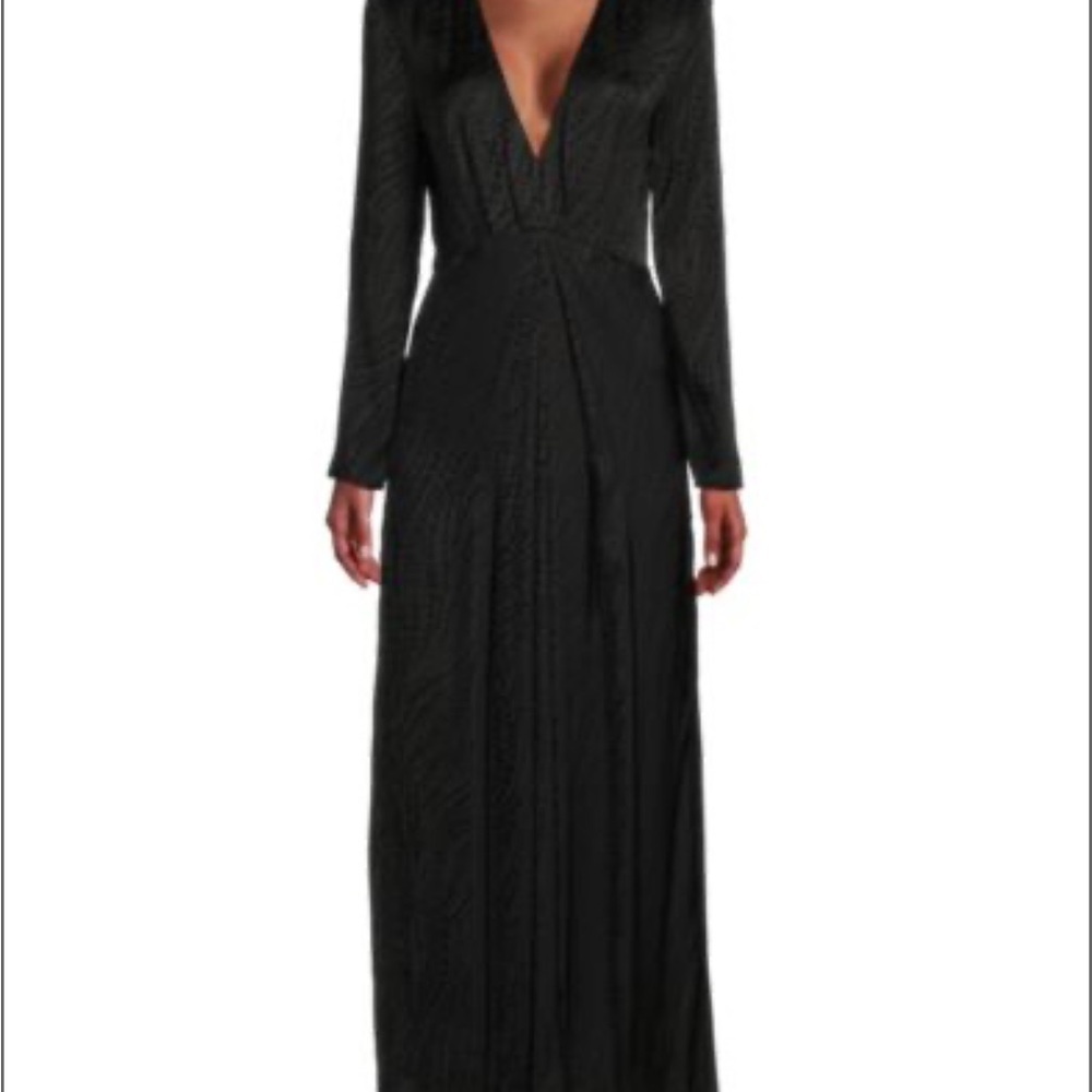 The Kooples Dot Jacquard Empire Waist Maxi Dress XS NWT